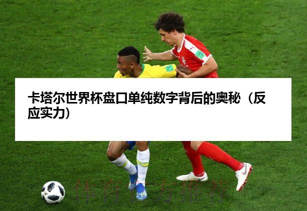 探秘世界杯盘口全站的背后秘密